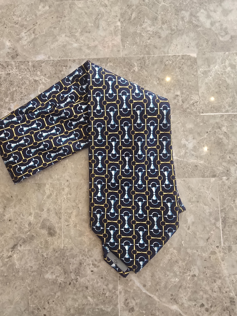 Vintage FENDI Horse Bit Silk Tie